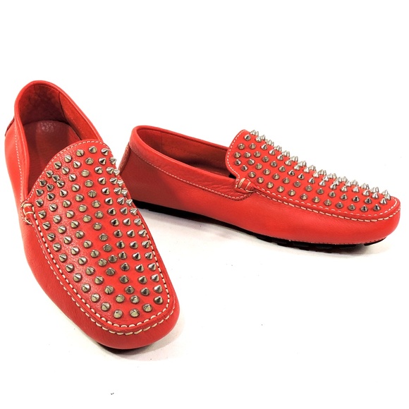 Baldinini Other - BALDININI 🇮🇹 MEN'S RED SOFT LEATHER COMFORT FASHION MOCCASINS